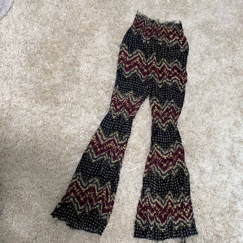 FREE PEOPLE DISTRESSED BOHO PANTS